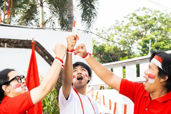 Indonesian People Celebrate Indonesian Independence Day August Indonesian Independence Day — Foto Stock