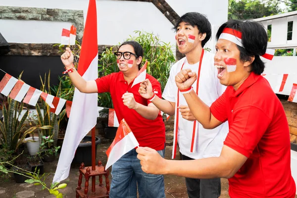 Indonesian People Celebrate Indonesian Independence Day August Indonesian Independence Day — 图库照片