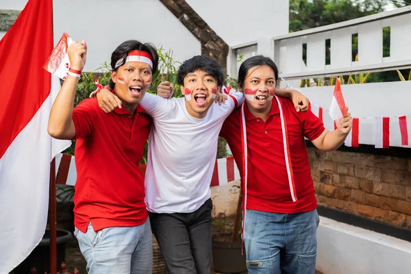 Die Indonesier Feiern Den Indonesischen Unabhängigkeitstag August Indonesischer Unabhängigkeitstag — Stockfoto