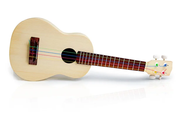 Ukulele Gitara Izolowane Białym Tle — Zdjęcie stockowe