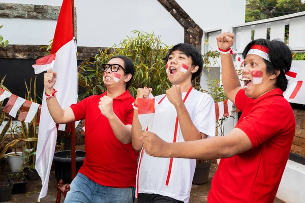 Peuple Indonésien Célèbre Fête Indépendance Indonésienne Août Jour Indépendance Indonésienne — Photo