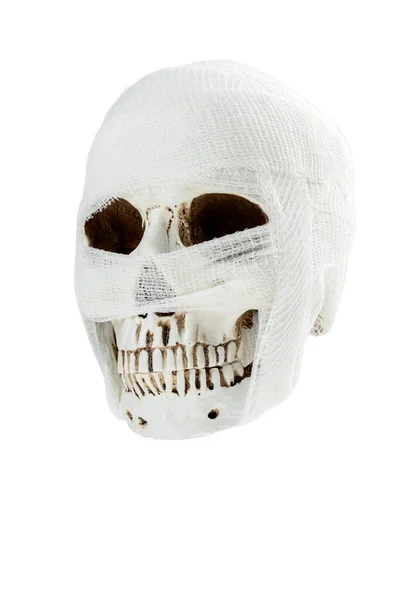 Mummy Skull Head Isolated White Background — Zdjęcie stockowe