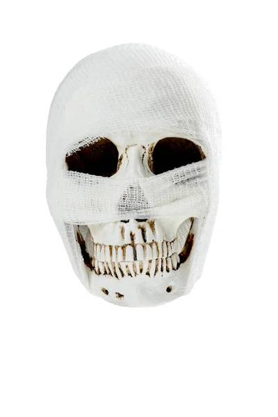 Mummy Skull Head Isolated White Background — Zdjęcie stockowe