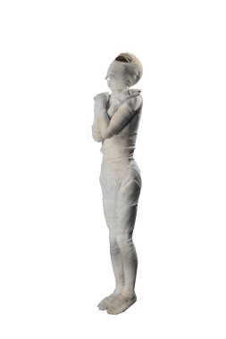 Mummy standing isolated over white background