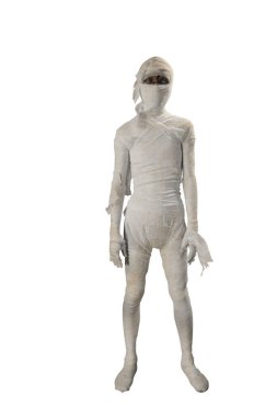 Mummy standing isolated over white background
