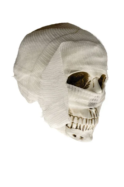 Mummy Skull Head Isolated White Background — Stockfoto