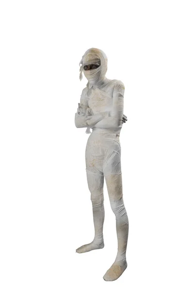 Mummy Standing Isolated White Background — Stockfoto