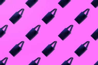 Seamless pattern of shopping bag with a colored background. Cyber Monday background