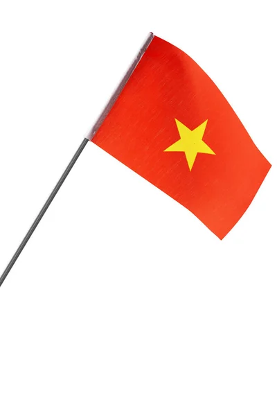 Vietnam Ulusal Bayrağı Beyaz Arka Planda Izole Edildi — Stok fotoğraf