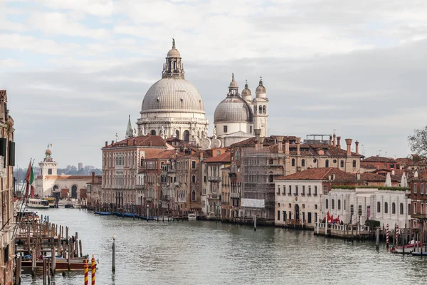 Velký kanál a bazilika Santa Maria della Salute, Benátky, Itálie Royalty Free Stock Fotografie