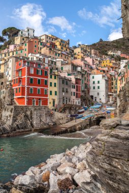 Riomaggiore balıkçı köyü, cinque terre, İtalya