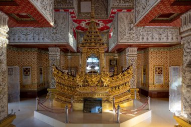 Lopburi, Thailand, December 30, 2021 Wat Kroen Ka Thin , This temple is considered to be an old temple of Lop Buri for a long time. Originally, the reputation of this place was that it was a temple that resided in the Buddhist Lent of famous guru mon