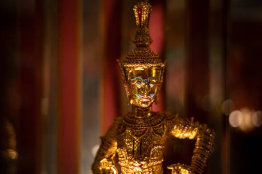 Na Klua, Phra Samut Chedi Bölgesi, Samut Prakan 10290, 15 Mayıs 2022: Wat Sakhla - çok güzel bir ruhani ibadet yeri ve eşsiz bir şekilde tasarlanmış. Vessavana Heykelleri.