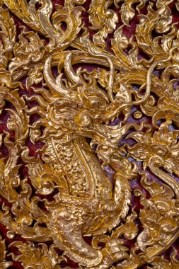 geleneksel Tay Sanat Tapınağı'nın duvarda, Tayland tarzı.