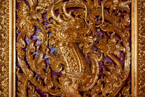 Традиційний Тайський Стиль Мистецтва Стіні Храму Таїланд — стокове фото