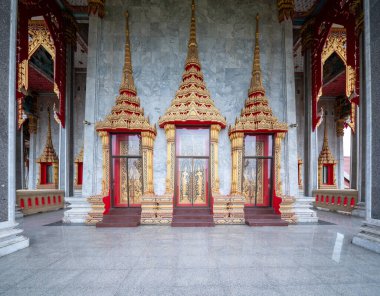 Samut Prakan, Thailand - July 07, 2022. Wat Siri Sao Thong.  Monastery - a building and grounds where a community of monks lives in seclusion