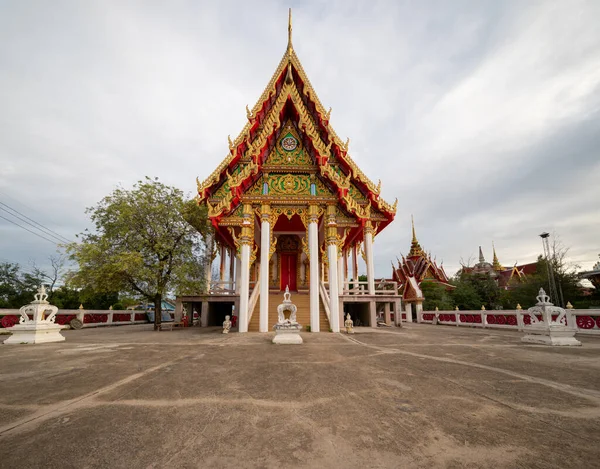 Chachoengsao, Thailand, July 10, 2022 :  Wat Samae Khao Charoen Rat , It is a temple in Samae Khao community. Located on Sukhumvit Road