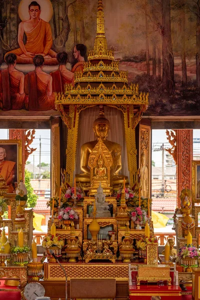 Bang Chan Bangkok Thailand July 2022 Wat Sammachanyawat Golden Buddha — Foto de Stock