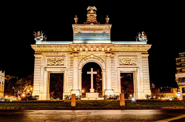 Town gate "Porta de la Mar", Valencia, Spain — Stock Photo, Image