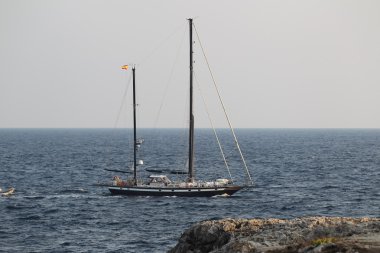 Yat ile deniz manzarası