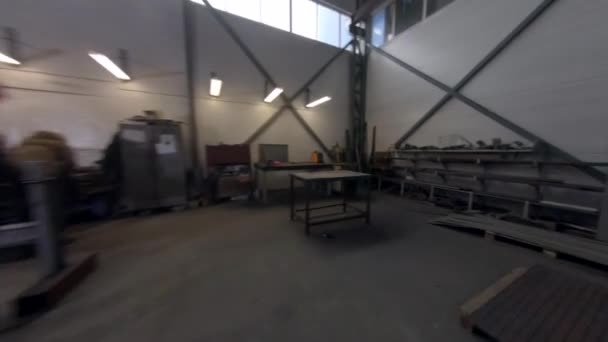 Metaalbewerking Lassen Productiewerkplaats — Stockvideo