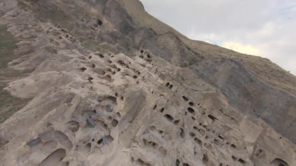 Miasto Jaskiniowe Skale Vardzia Założone Przez Gruzińskich Mnichów Xii Xiii — Wideo stockowe
