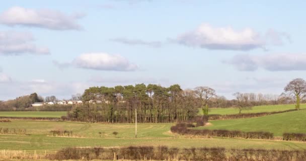 Timelapse Nad Starożytnymi Polami Perceton Mains Pomiędzy Irvine Stewarton Ayrshire — Wideo stockowe