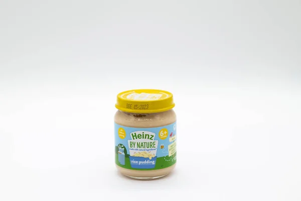 Irvine Scotland May 2022 Heinz Branded Baby Food Rice Pudding — Stock Photo, Image