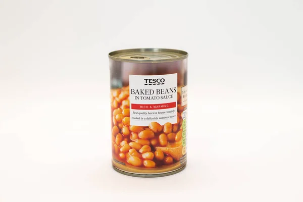 Ірвін Шотландія Велика Британія Травня 2022 Tesco Branded Baans Tomato Ліцензійні Стокові Фото