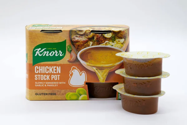 Ірвін Шотландія Велика Британія Травня 2022 Фондові Горщики Knorr Chicken Ліцензійні Стокові Зображення