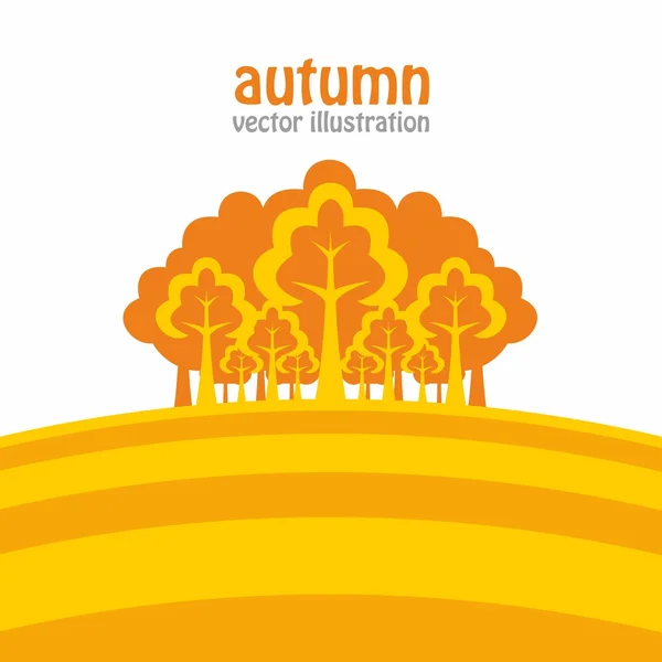Herbstwald — Stockvektor