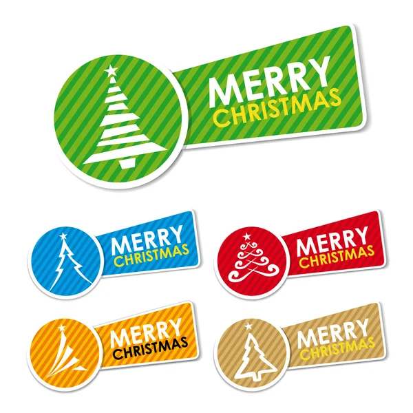 Merry Christmas stickers — Stock Vector