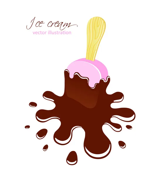 Chute de crème glacée — Image vectorielle