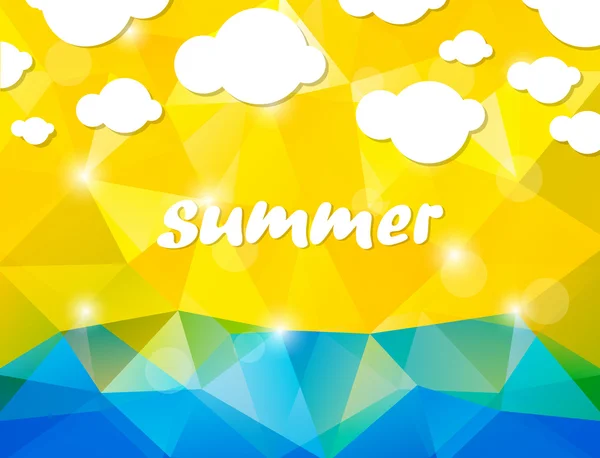 Astratto bella estate mare e cielo sfondo — Vettoriale Stock