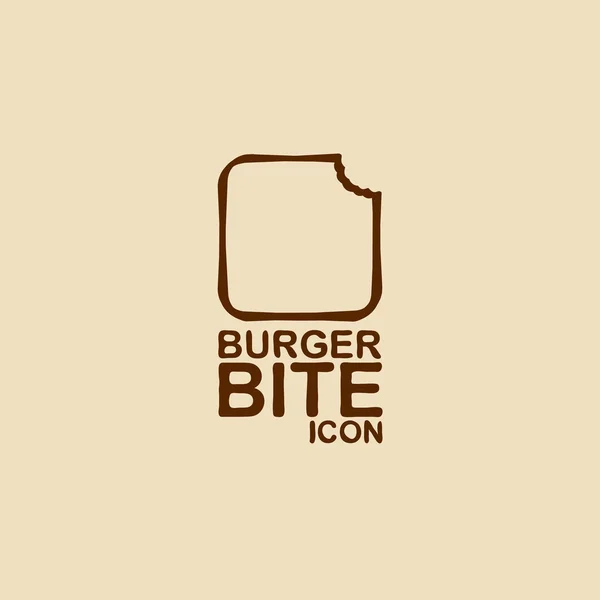 Burger ısırık simgesi ve logo şablonu