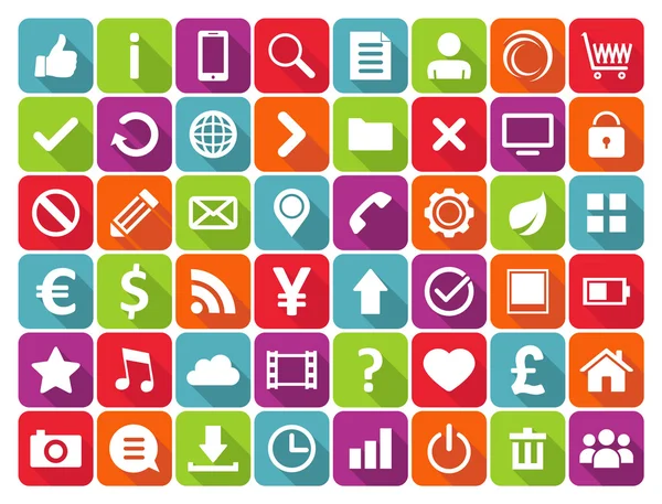 düz tasarım vektör uygulama web Icons set