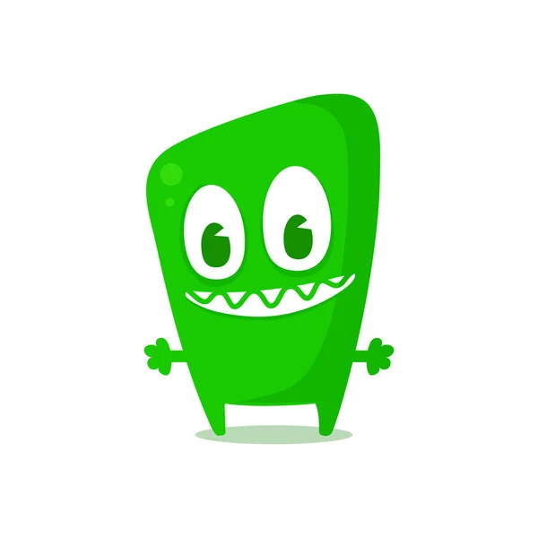 快乐的绿色怪物 — 图库矢量图片