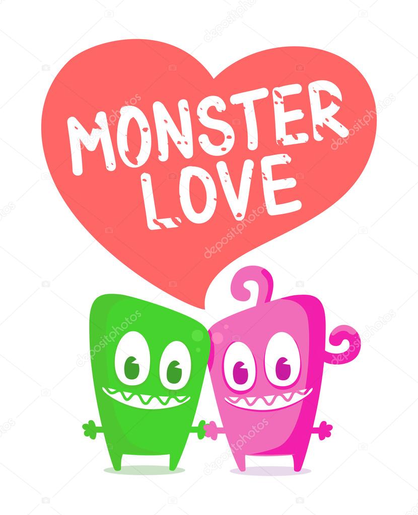 Monster love — Stock Vector © a1ndrew1 #43093359