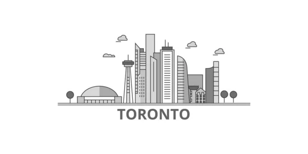 Canada Toronto City City Isolated Skyline Vector Illustration Travel Landmark — Stok Vektör