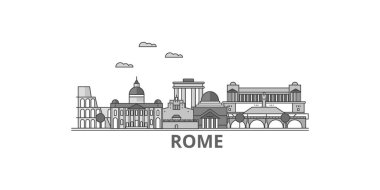 Italy, Rome City city isolated skyline vector illustration, travel landmark