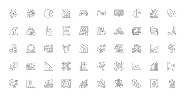 Assessment Ideas Linear Icons Line Signs Set Vector Set — Stock Vector