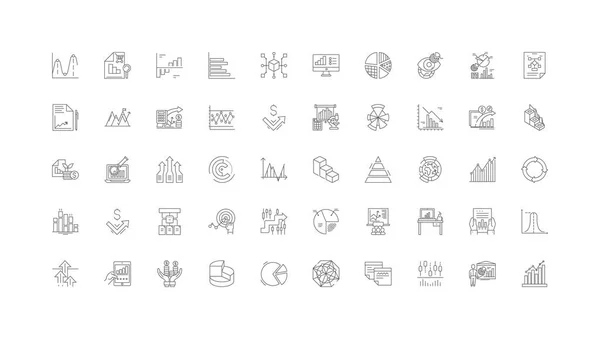 Ranking Concept Illustration Linear Icons Line Signs Set Vector Set — Vetor de Stock