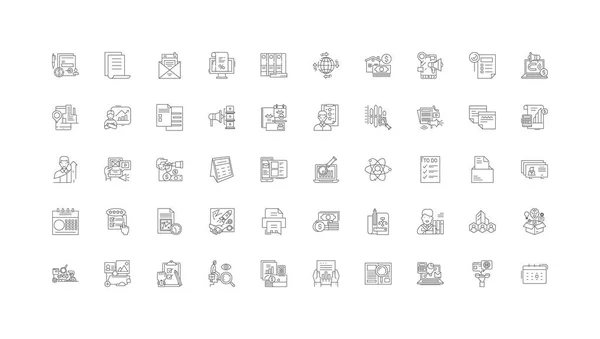 Programm Ideas Linear Icons Line Signs Set Vector Set — стоковый вектор