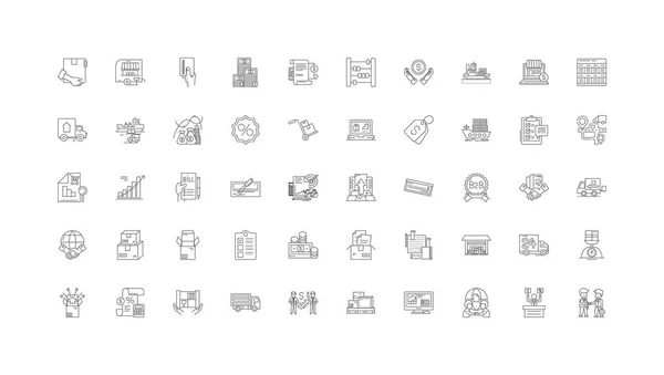 Wholesale Concept Illustration Linear Icons Line Signs Set Vector Set — 图库矢量图片