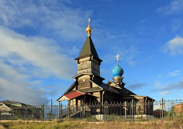 Santa Epifania Chiesa Nel Villaggio Khatanga Territorio Krasnoyarsk Russia — Foto Stock