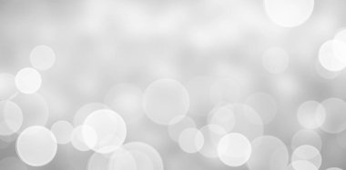 Bulanık gri bokeh arkaplan dokusunda kabarcıklar. BW deseni, siyah beyaz desen. Baş pankartı