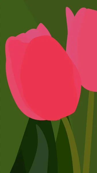 분홍색 초록색 것입니다 식물들은 합니다 포스터 초대장 표지를 디자인 — 스톡 벡터
