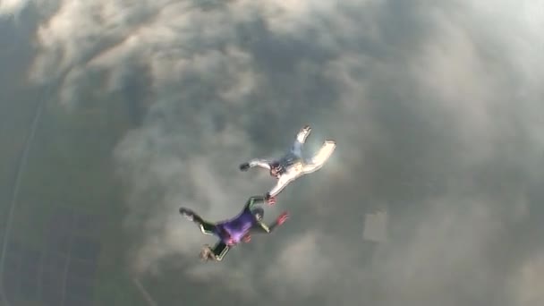 Skoki spadochronowe wideo. — Wideo stockowe