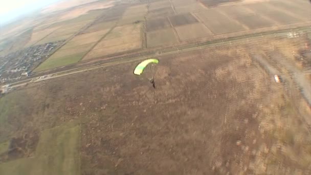 Parachutespringen video. — Stockvideo