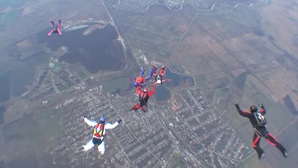 Skydiving videa. — Stock video